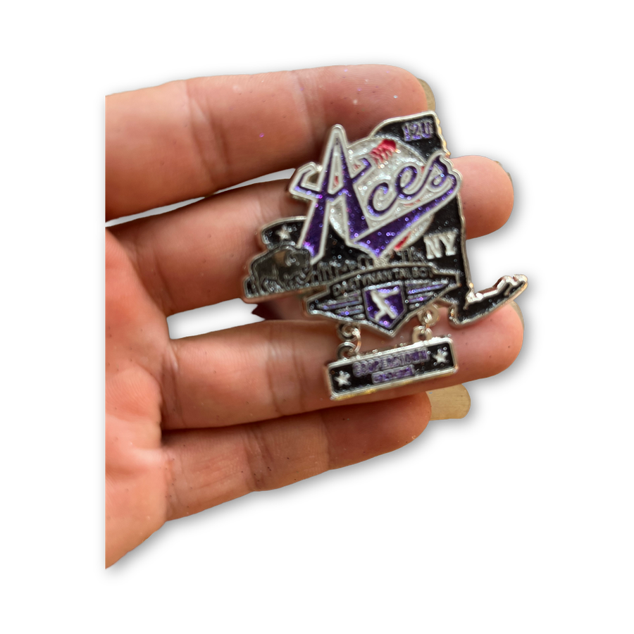 Aces 12U pin, 2 inch, glitter