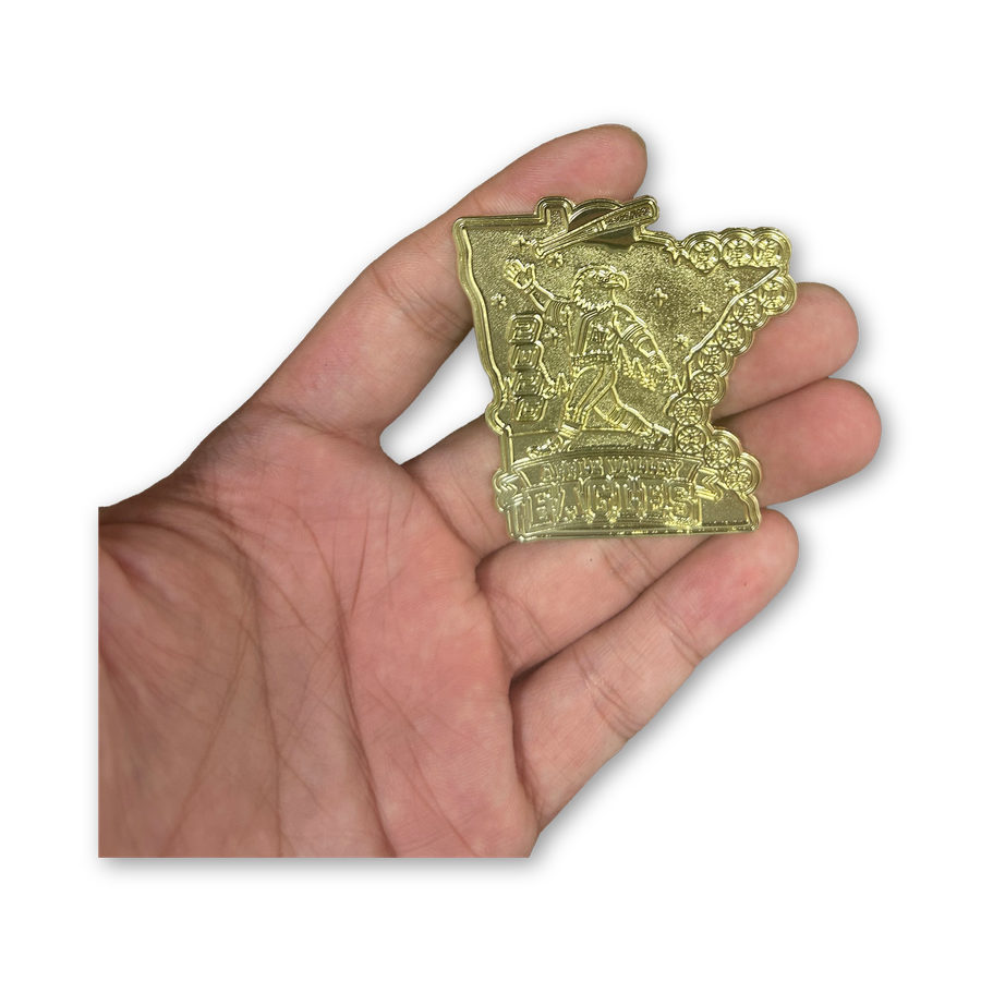 Antelope Valley Coyotes pin, 2 inch