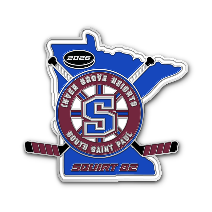 Proof art: IGH/SSP Hockey Association pin, 2 inch, soft enamel