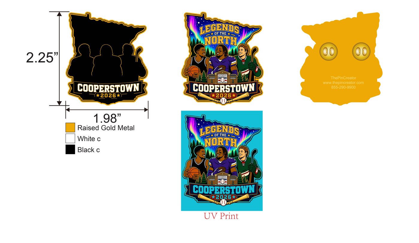 2.0 inch custom baseball trading pin, final artwork, for an Antelope Valley, CA team — The Pin Creator