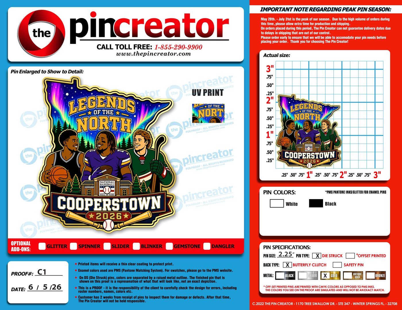 2.0 inch custom baseball trading pin, pin design, for an Antelope Valley, CA team — The Pin Creator