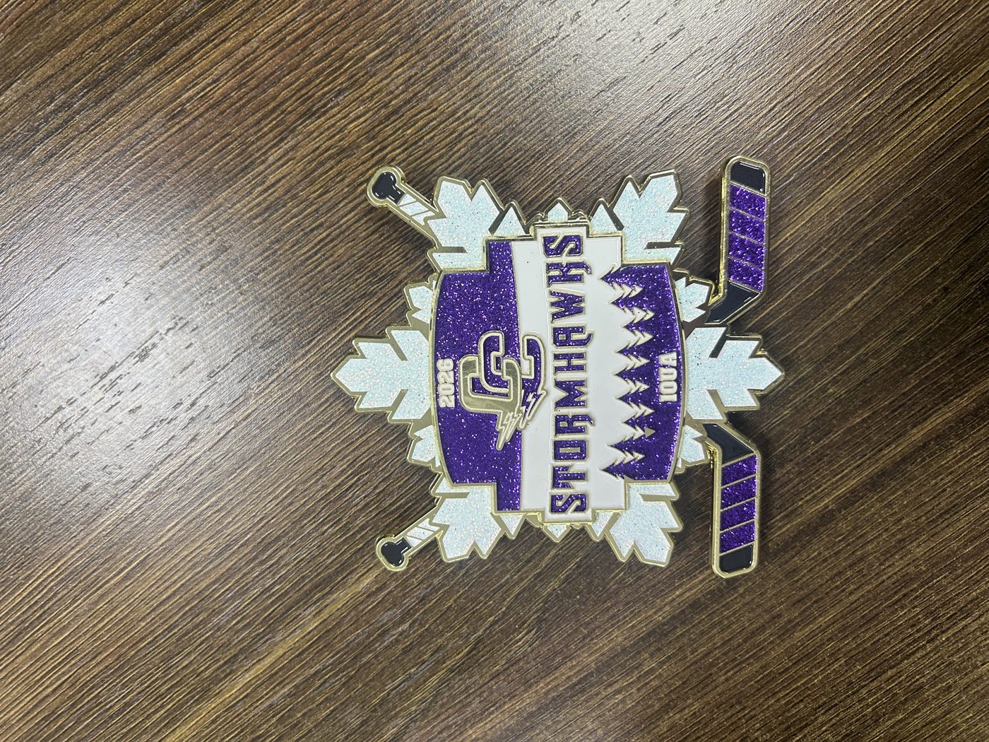 Custom hockey trading pin, finished pin, for a Chaska, MN team — The Pin Creator