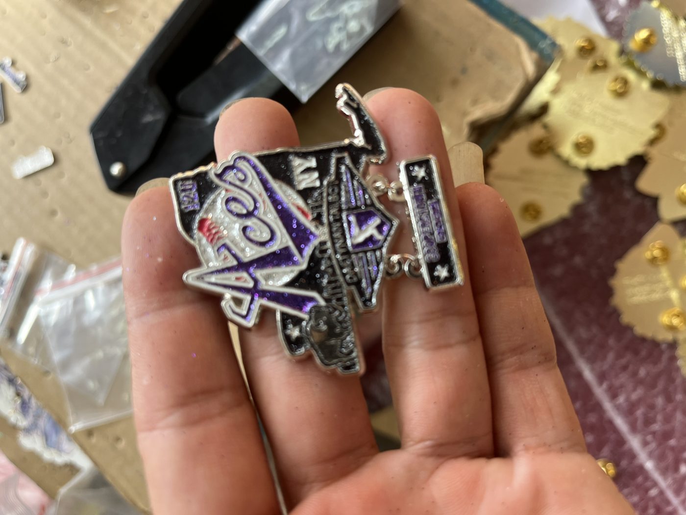 2.0 inch custom baseball trading pin, finished pin, for a Killbuck, NY team — The Pin Creator
