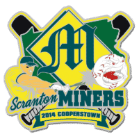 A scranton miners trading pin for cooperstown
