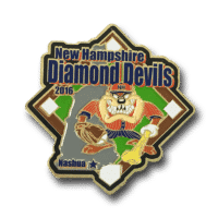 custom designed, baseball trading lapel pin, with gold metal