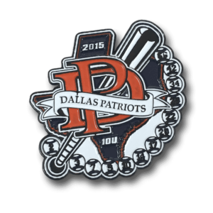 Dallas patriots, baseball pin, die struck pin