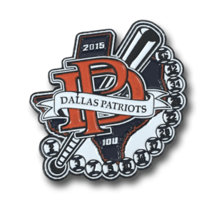 Dallas patriots, baseball pin, die struck pin