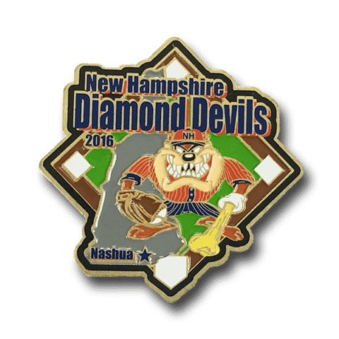 Baseball trading pins, New Hampshire diamond devils