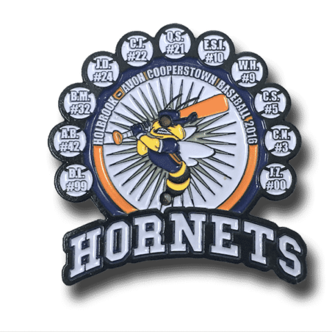 Baseball trading pins, hornets pins, Cooperstown pins