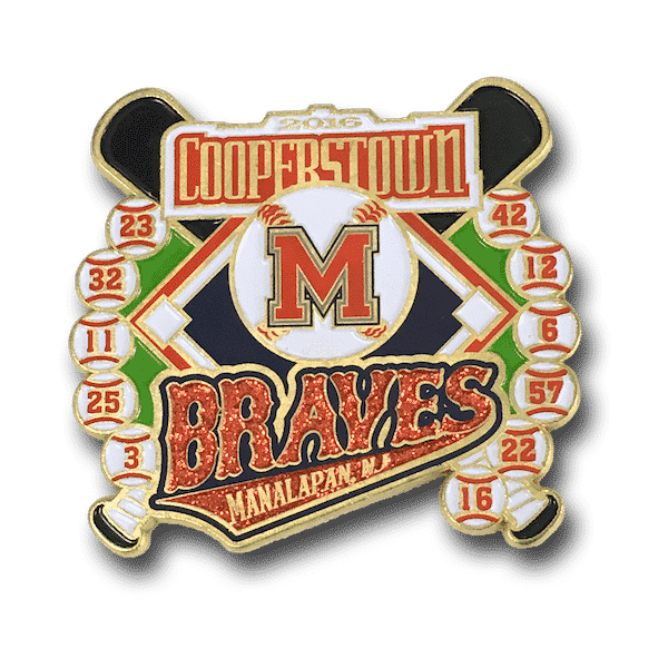 Custom baseball trading pins, Cooperstown pins