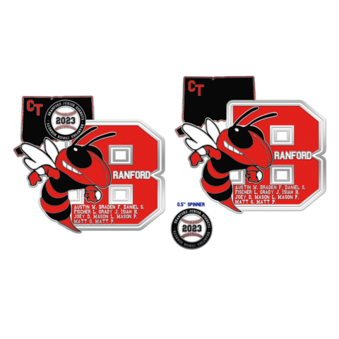 Branford junior hornets, custom hockey pin, custom lapel pin, trading pin