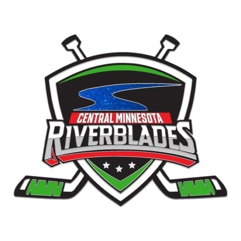 Central Minnesota riverblades, custom pin, hockey pin