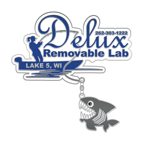 Delux removable lab, custom corporate pins