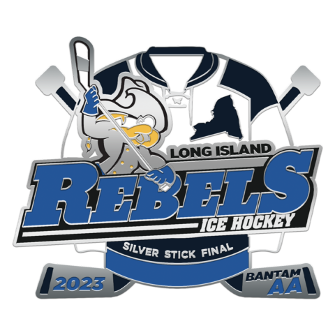 Long Island rebels, ice hockey pin