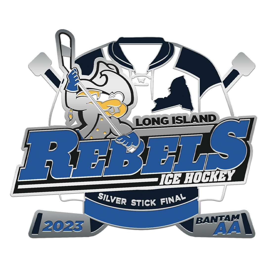 Long Island rebels, ice hockey pin