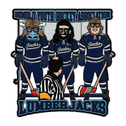 Lumberjacks, ice hockey, trading pin
