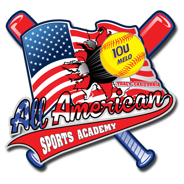 all american sports academy softball pin